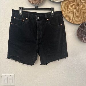 Black‎ Denim Cutoff Shorts